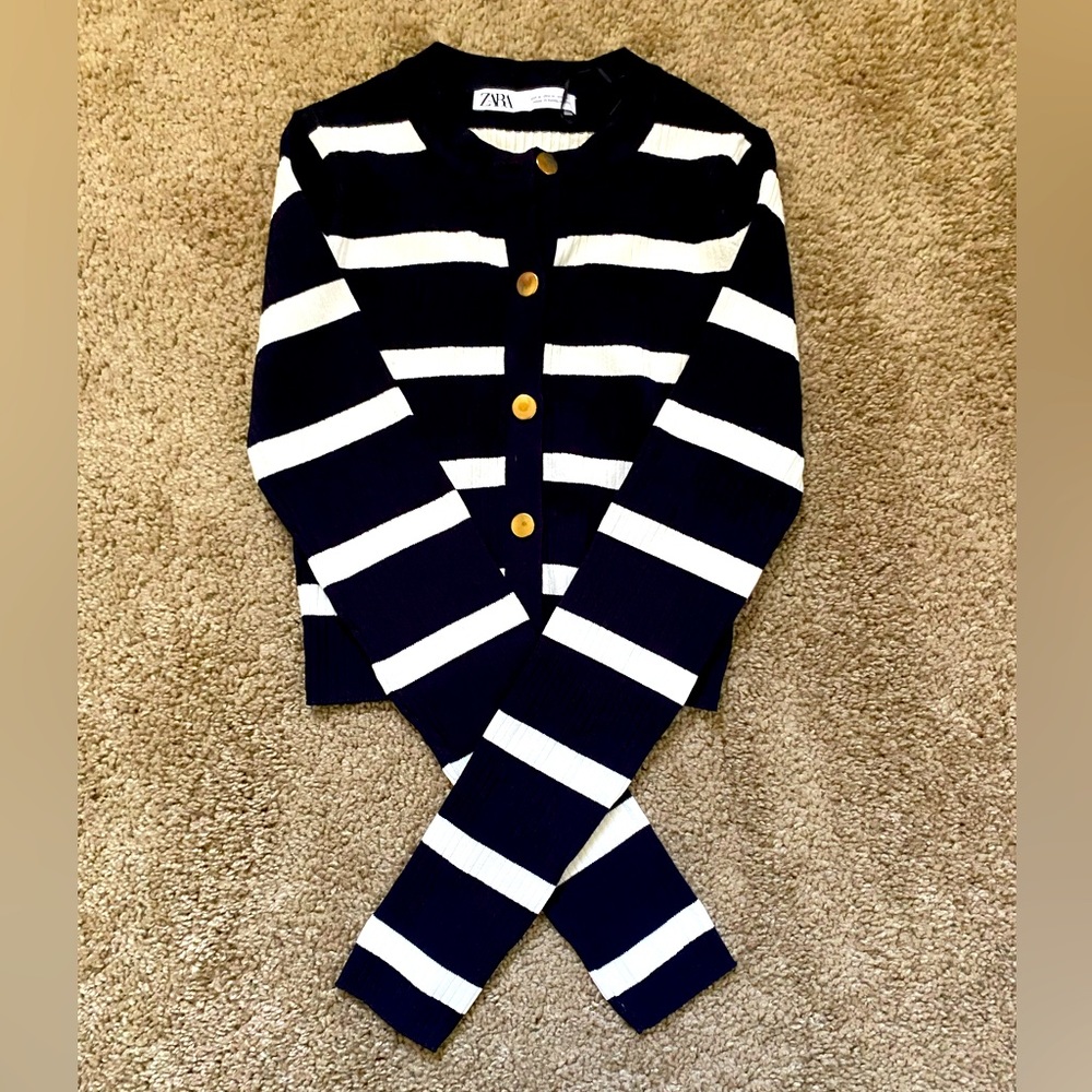 ZARA striped cardigan